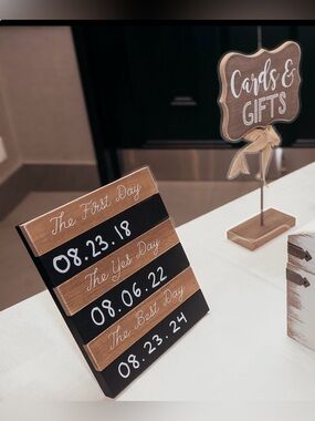 WEDDING DECOR - The First Day Chalkboard Table Sign